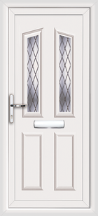 Croydon Diamond Lead 2 rosewood upvc front door